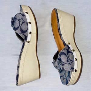 Coach slip on wedges